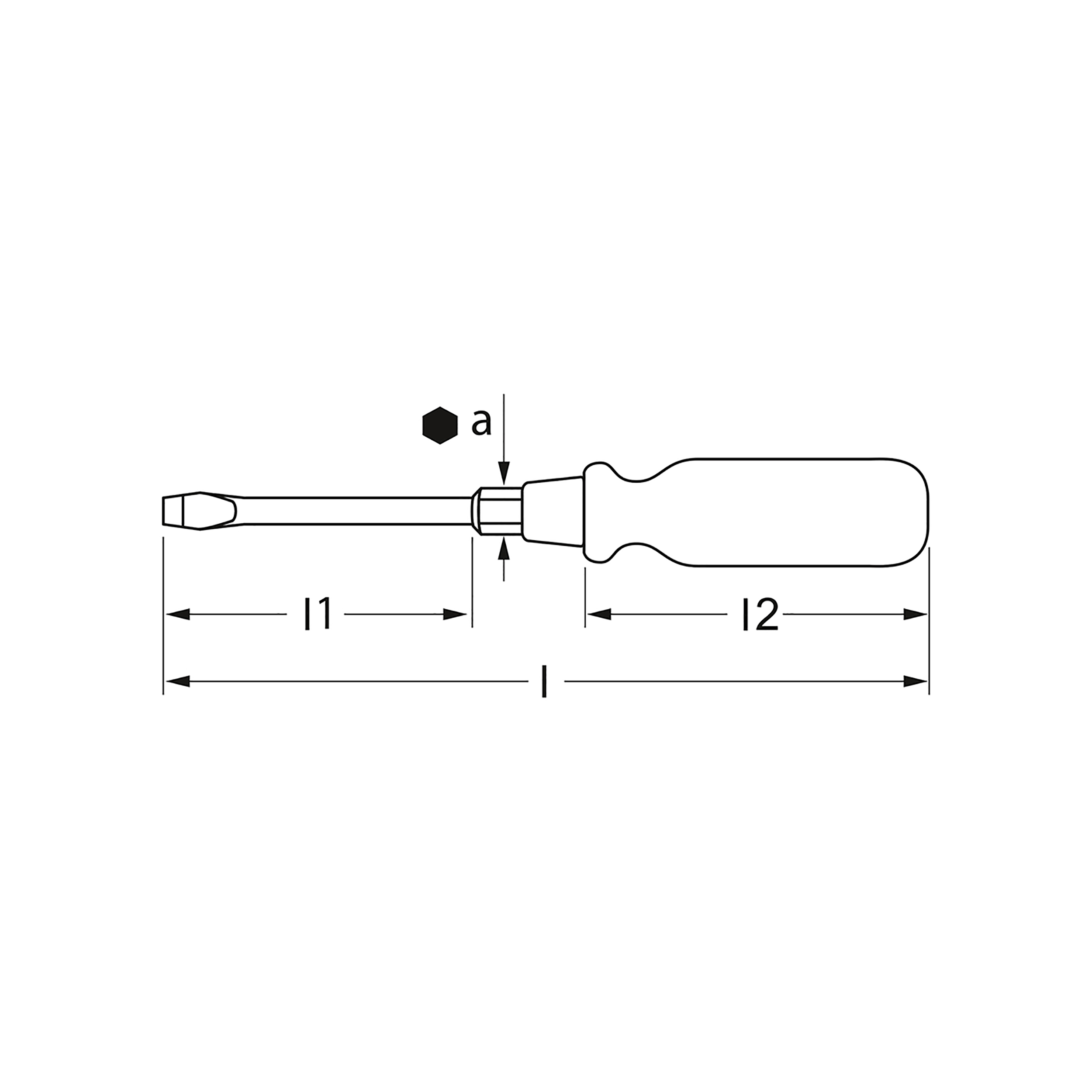 Holzheft-Schraubendreher, Schlitz, 2,5x14x250 mm, MATADOR Art.-Code: 06002514