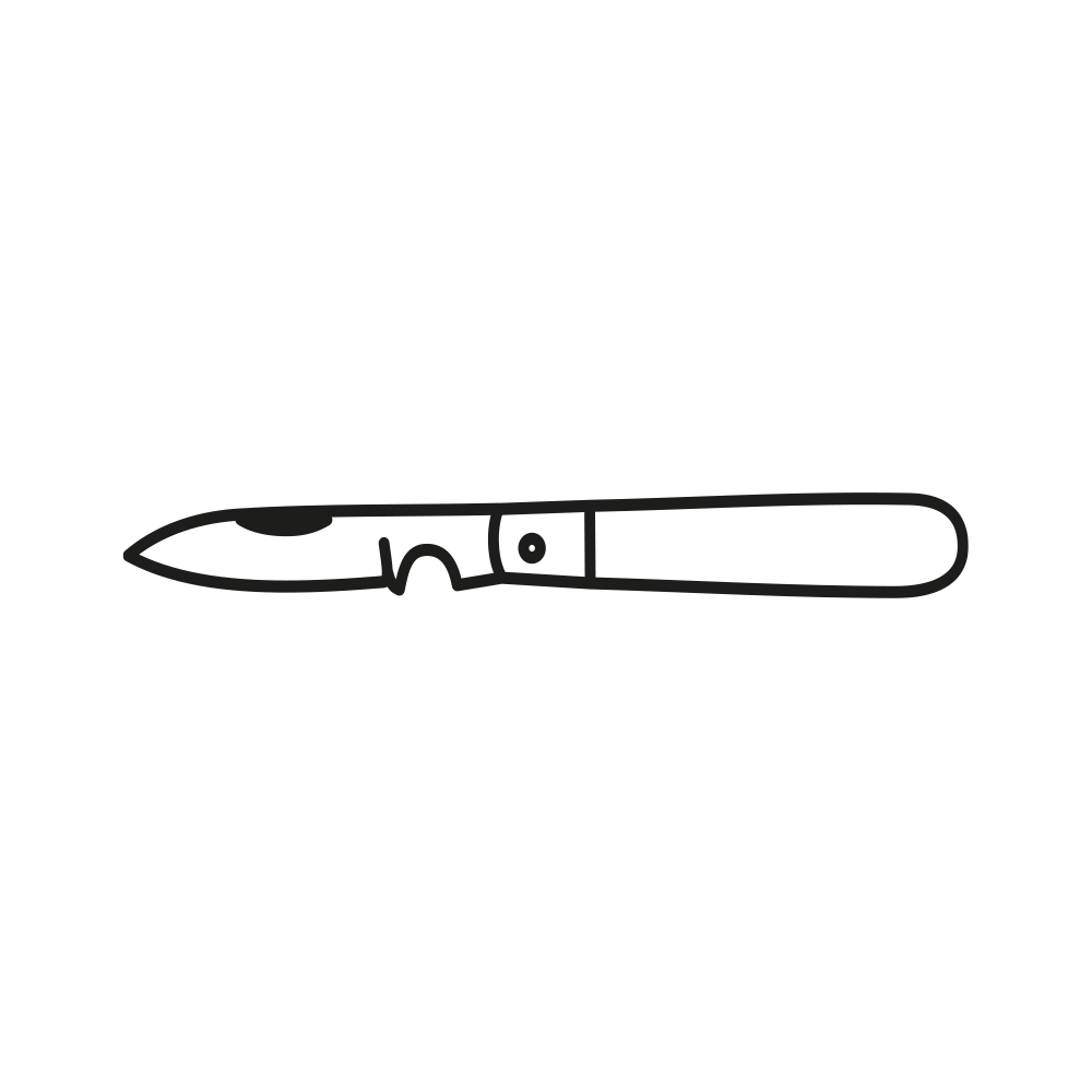 Kabelmesser, mit Holzgriff, 90 / 200 mm, MATADOR Art.-Code: 08250001