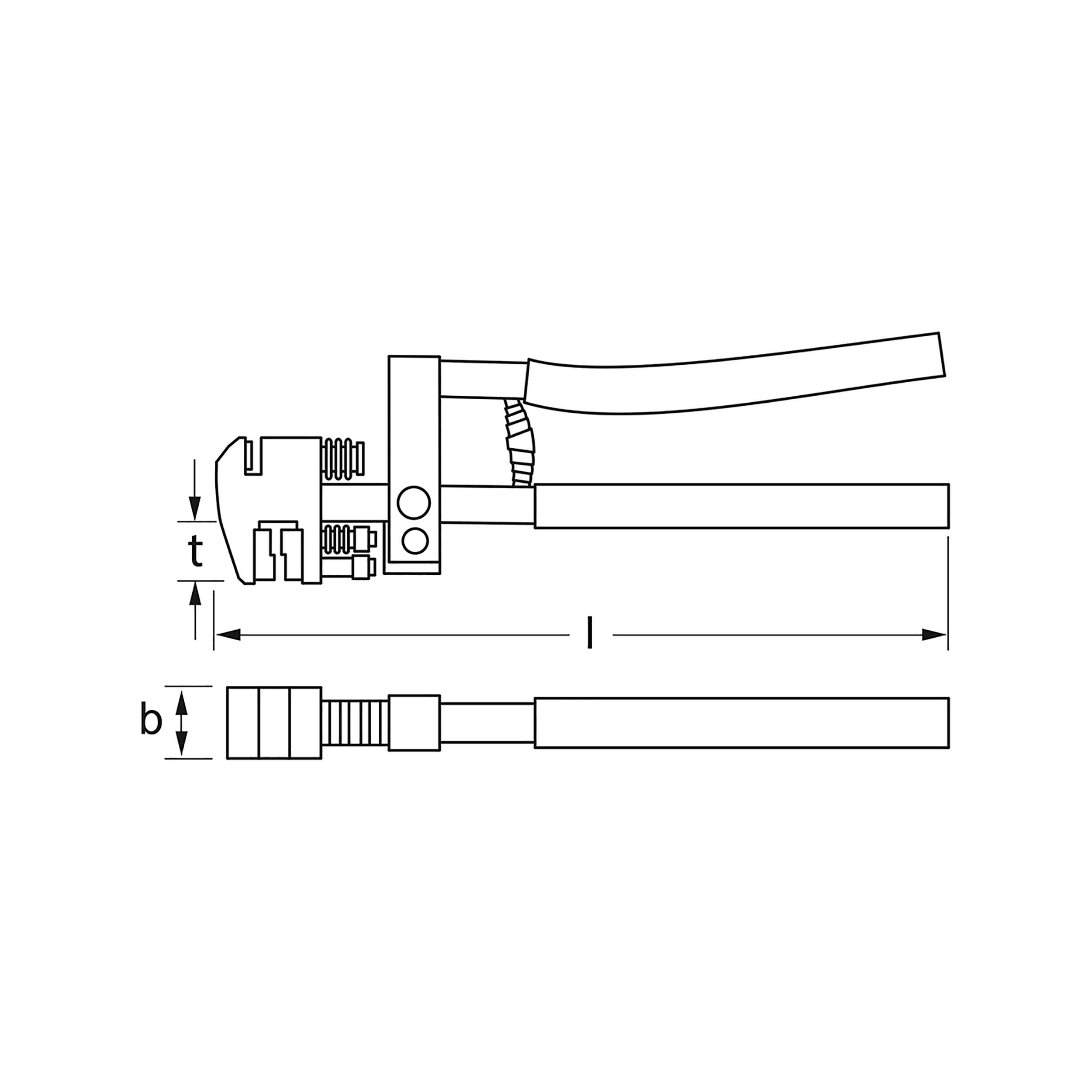 Punch and set-down pliers, MATADOR art. no. 07410001