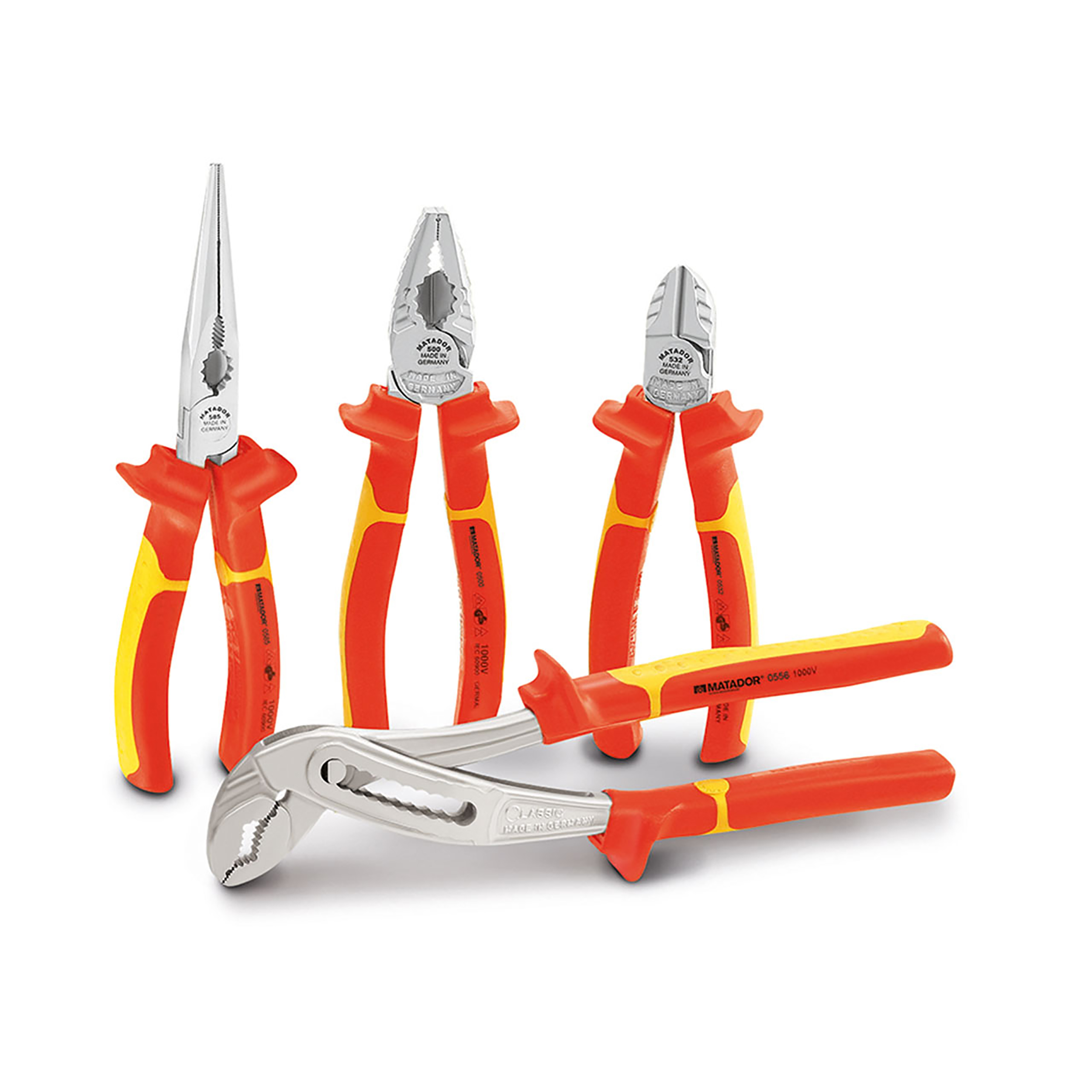 XL pliers assortment, 4 pcs, VDE, MATADOR 0501