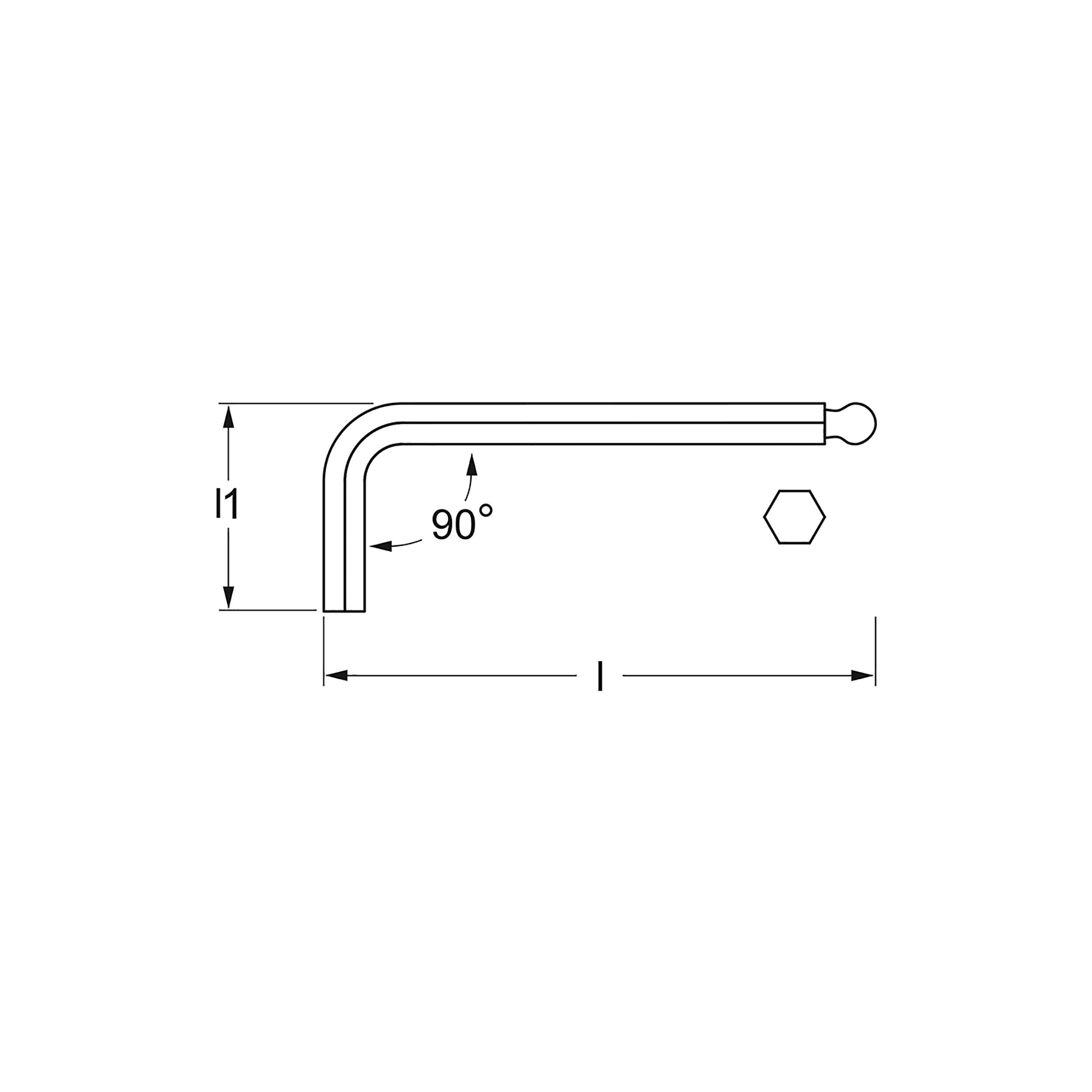 Winkelschraubendreher, Kugelkopf, 1/8" AF, MATADOR Art.-Code: 04428004