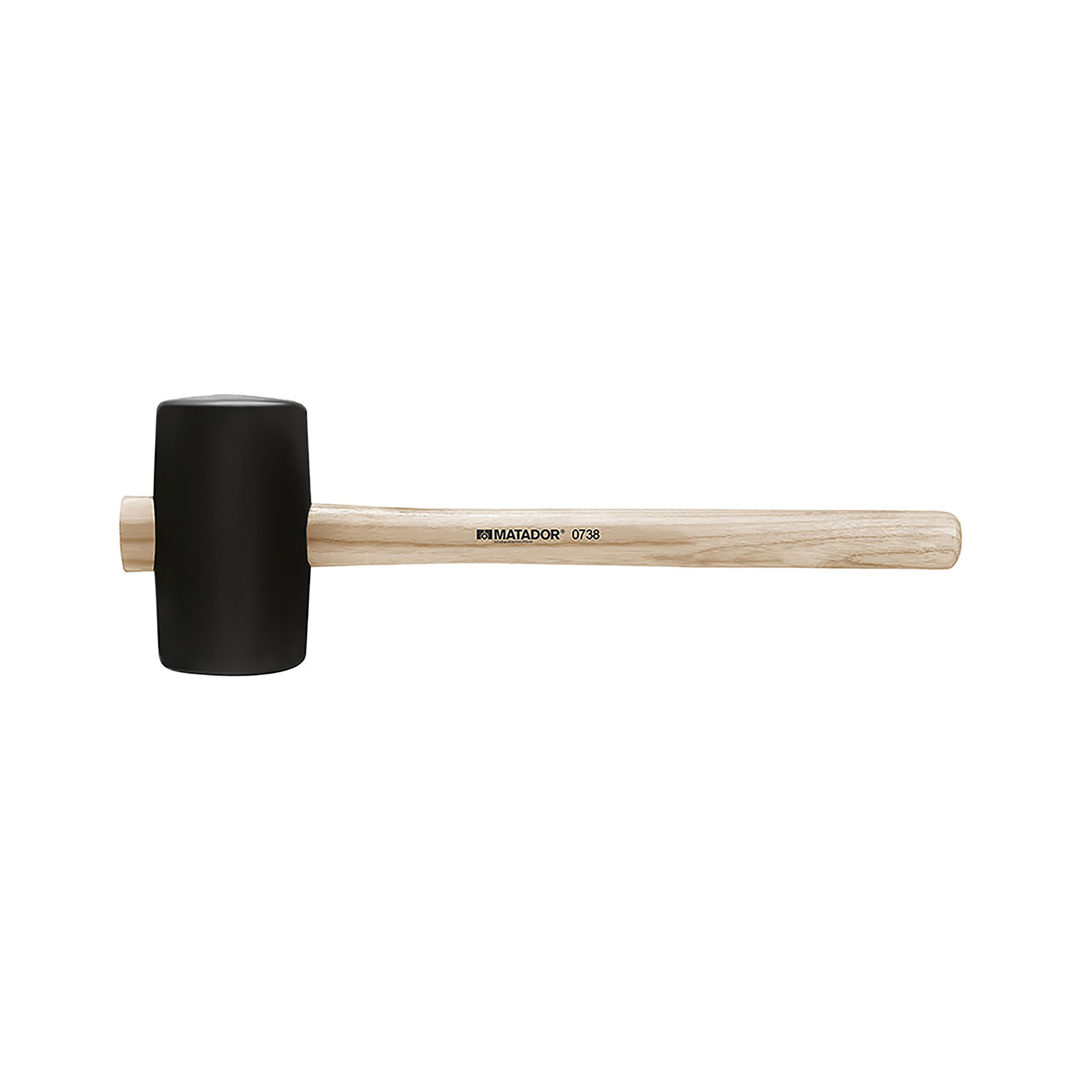 Rubber mallet, DIN 5128 A, straight, 520 g, 115x65 mm, MATADOR item no.: 07380002