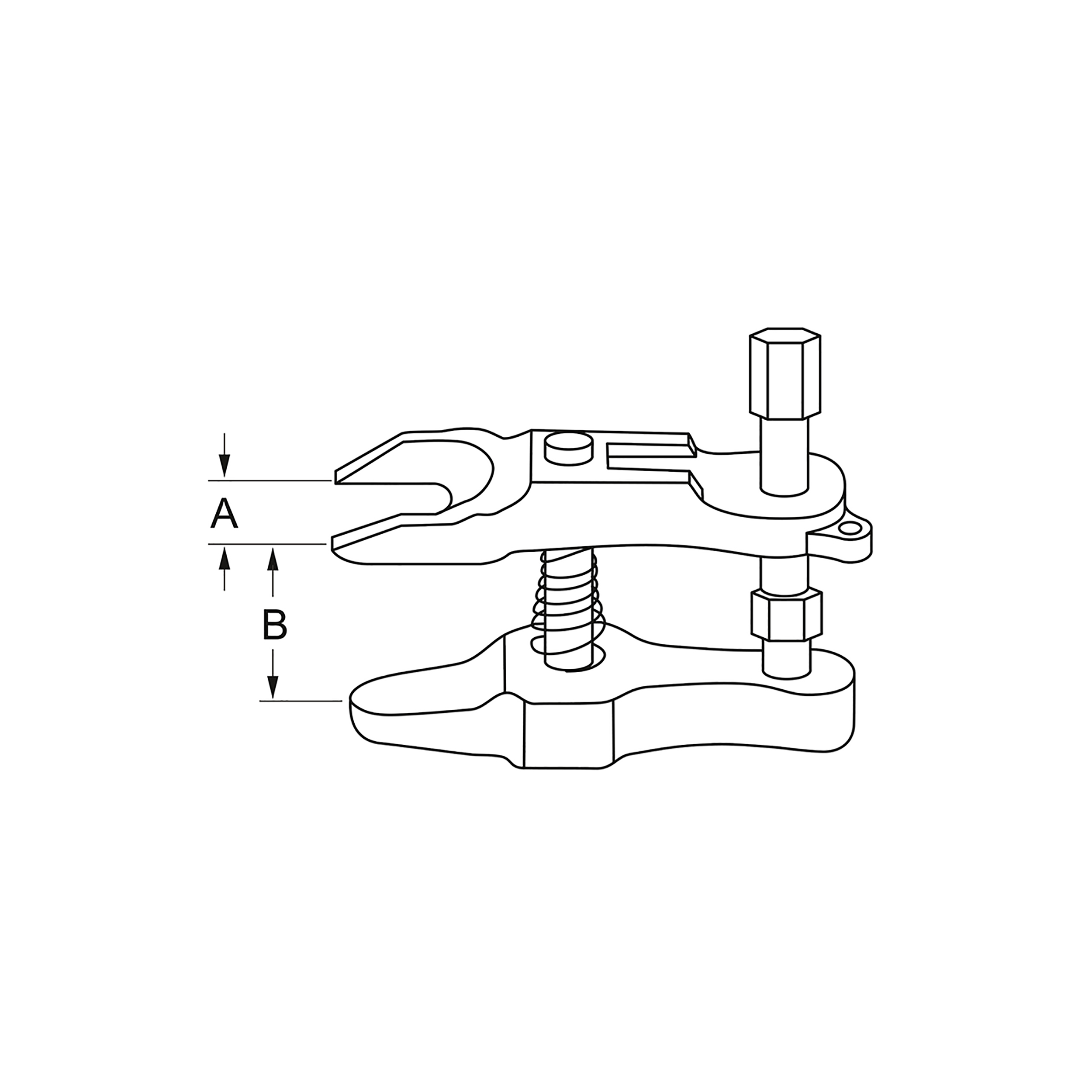 LKW-Kugelgelenk-Ausdrücker Universal - Gabelöffnung 24 bis 47 mm - KUKKO