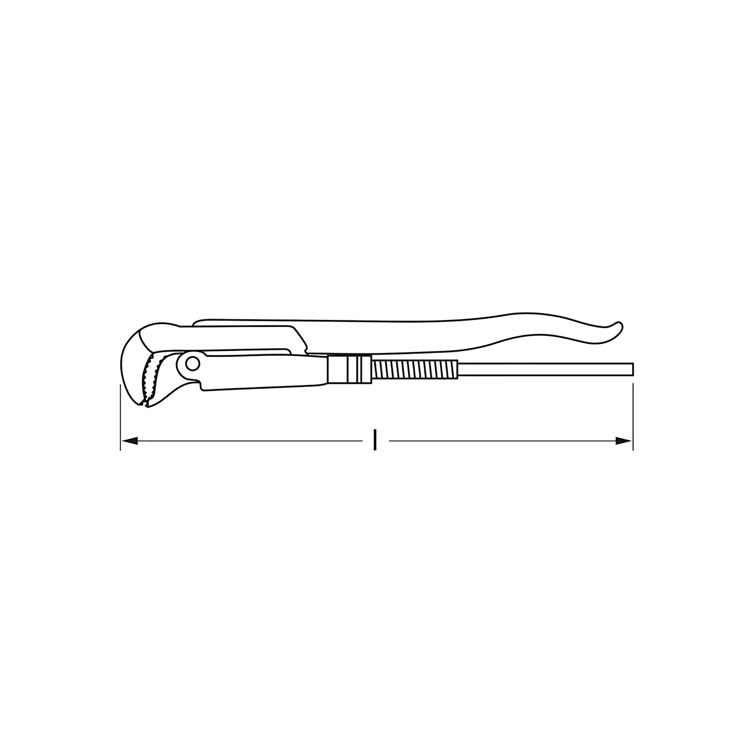Eckrohrzange, S-Maul, DIN 5234 C, 10-110 mm (3"), MATADOR Art.-Nr.: 05960005