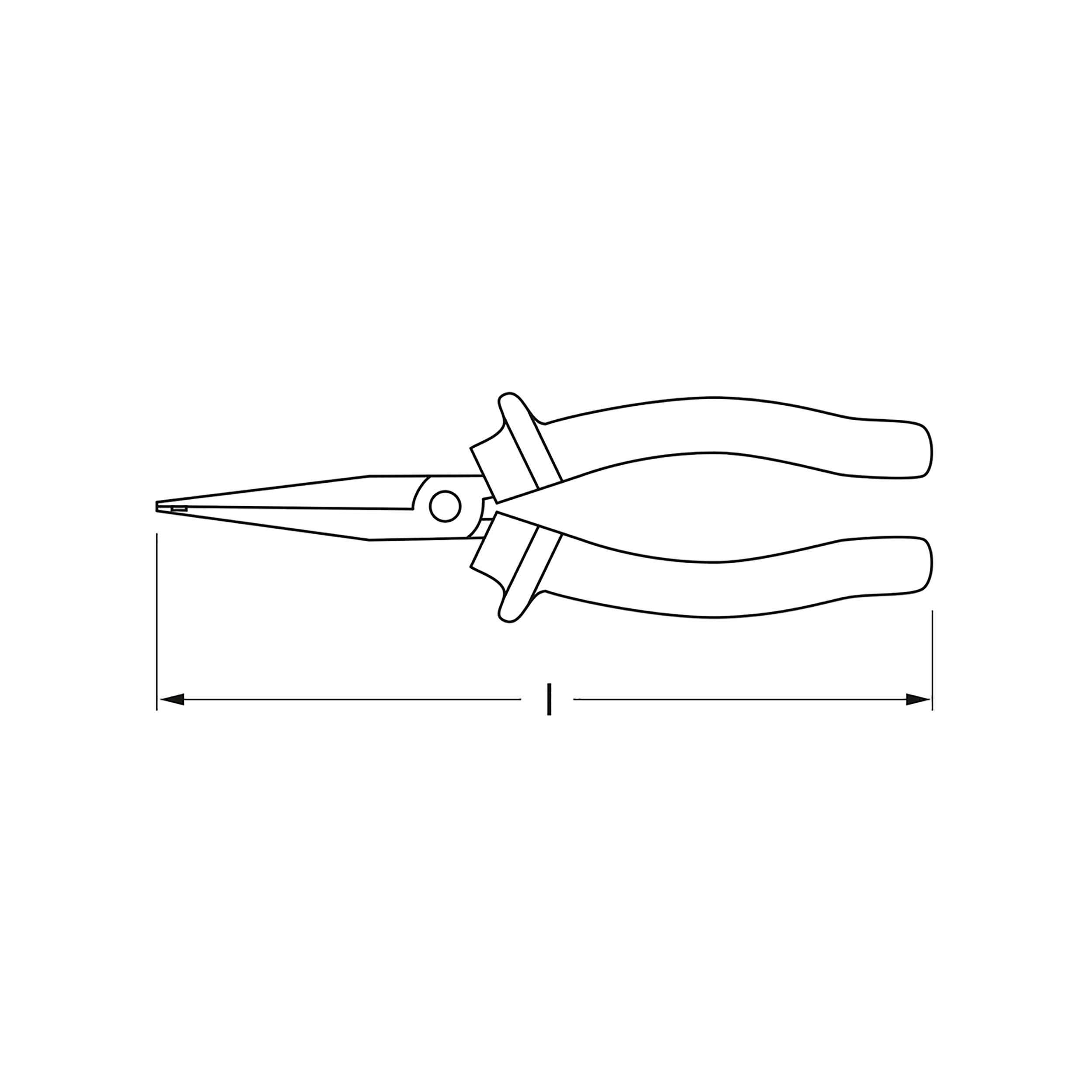 Langbeck-Flachzange, DIN ISO 5745, 160 mm (6.1/4"), MATADOR Art.-Code: 05250160