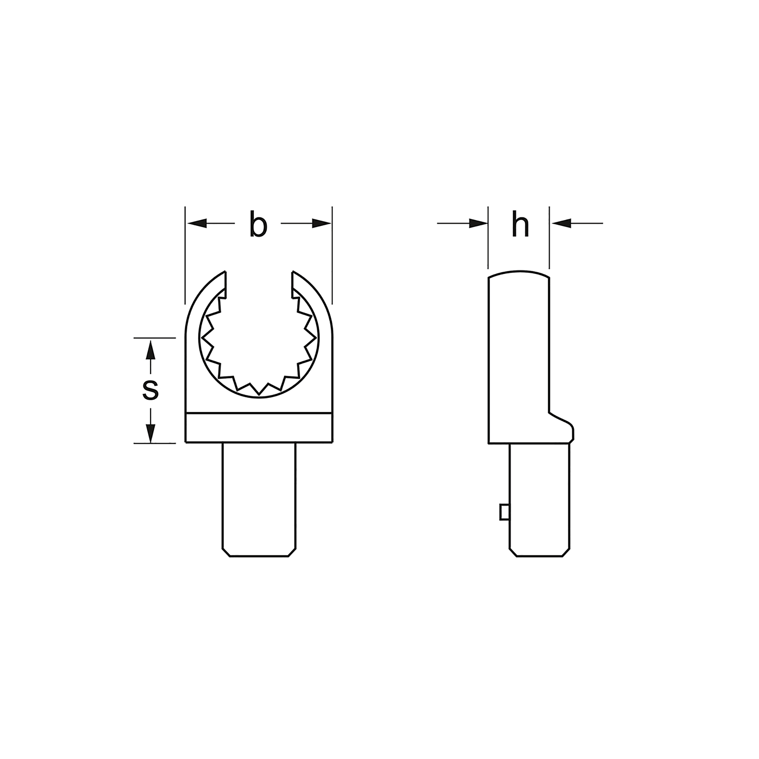 Socket ring spanner, open, 9x12 mm: 19 mm, MATADOR Item No.: 61920190