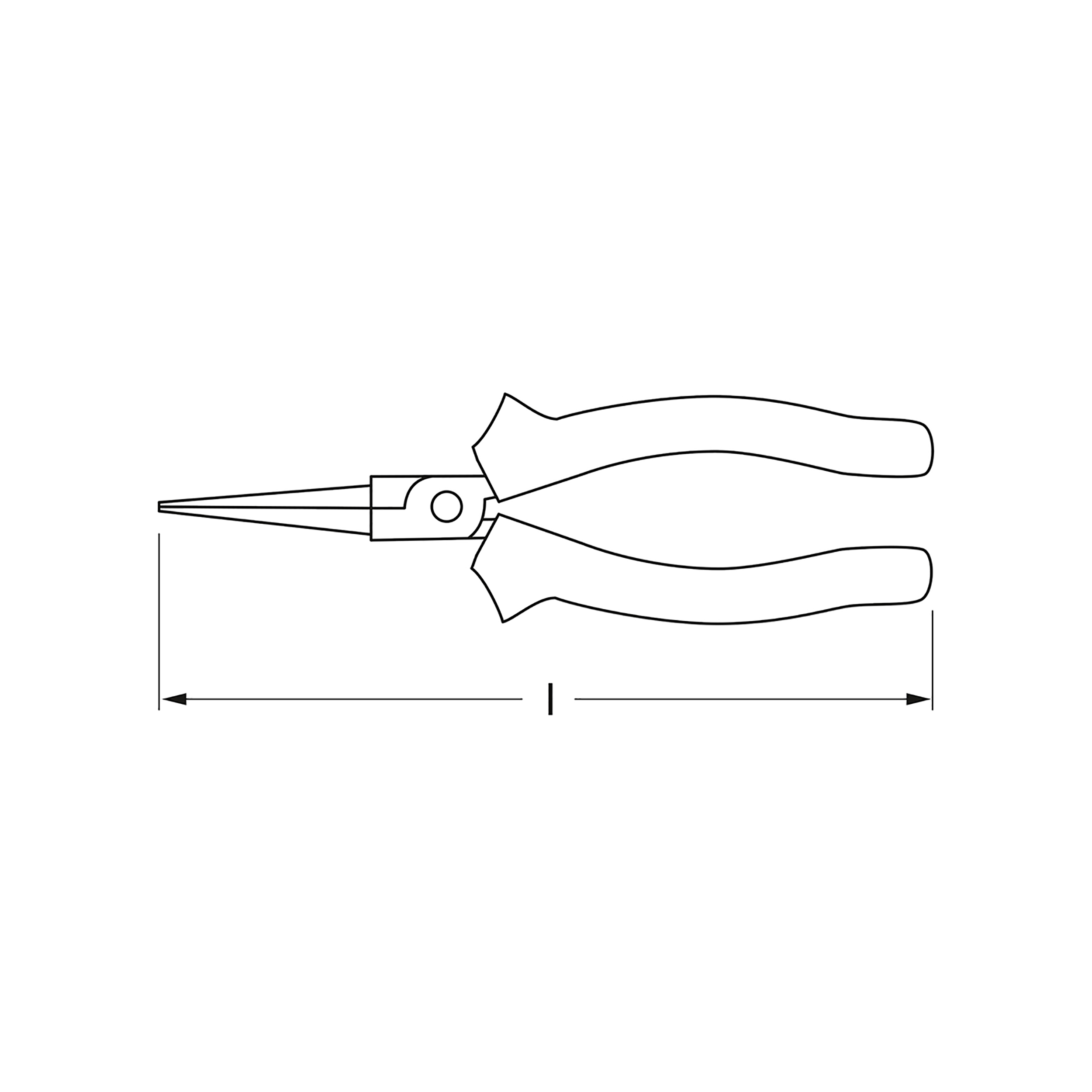 Langbeck-Rundzange, DIN ISO 5745, 160 mm (6.1/4"), MATADOR Art.-Code: 05200160