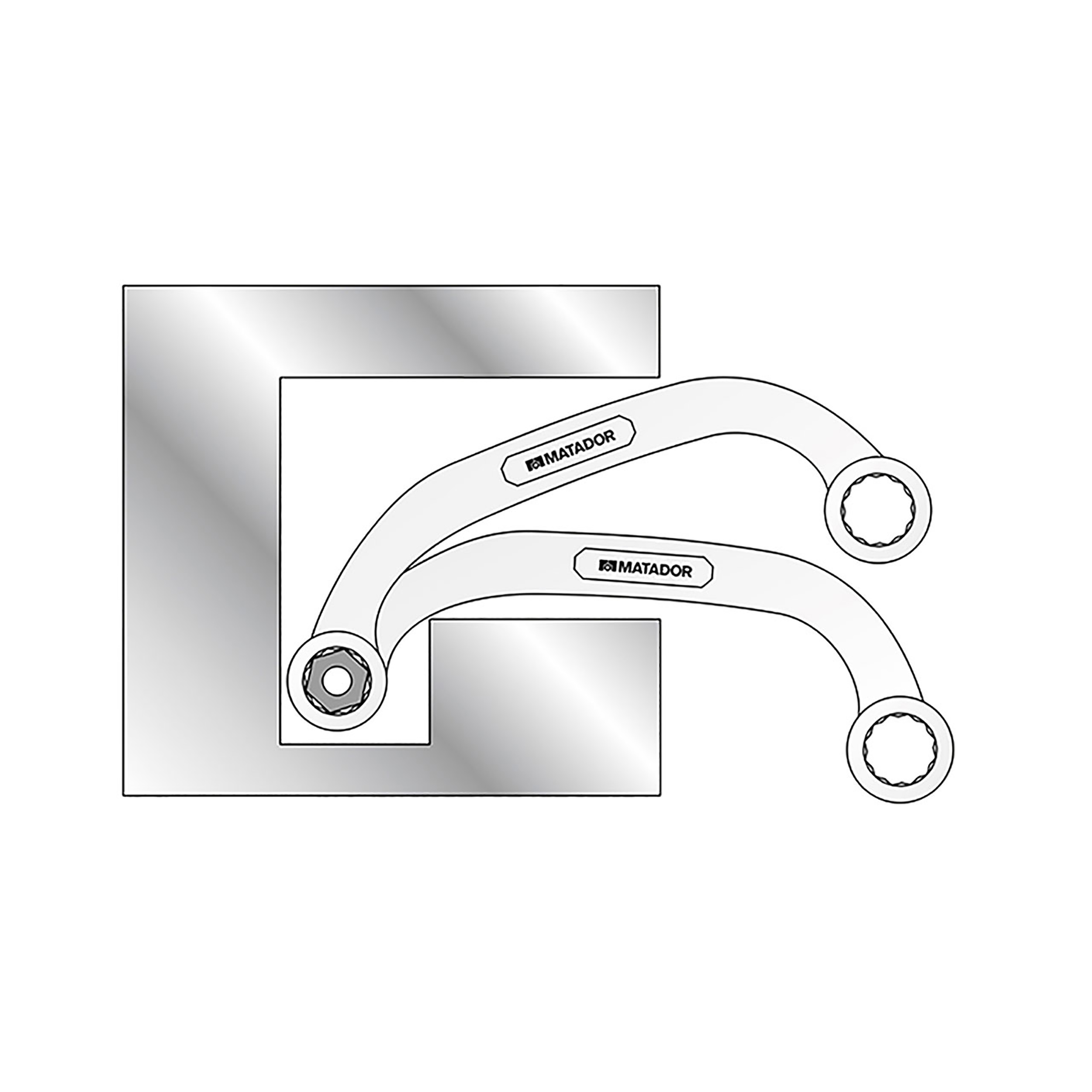 Starter-Blockschlüssel, 10x12 mm, MATADOR Art.-Code: 01881012