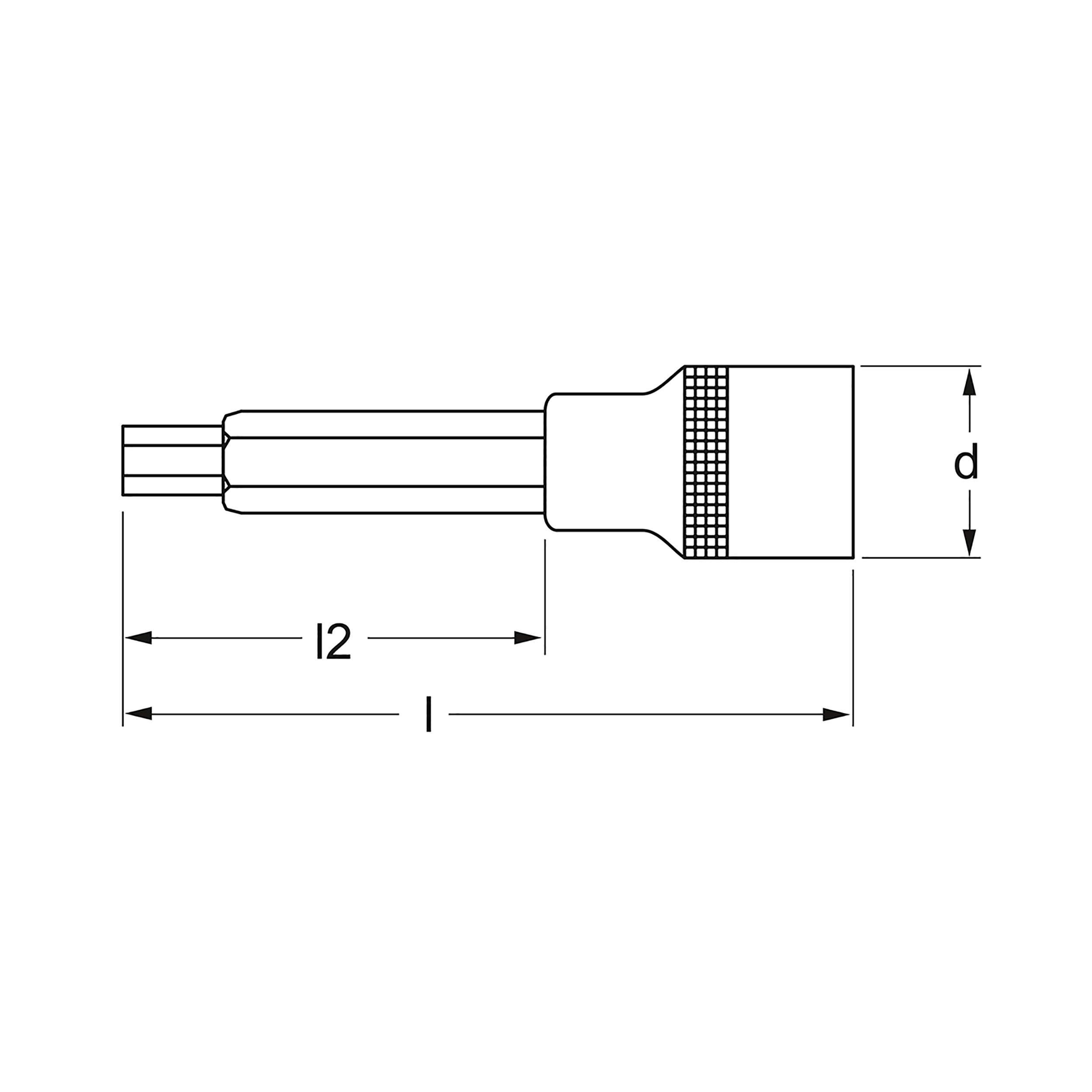 Screwdriver bit, 1/2": 6 mm L, MATADOR item no.: 40781060