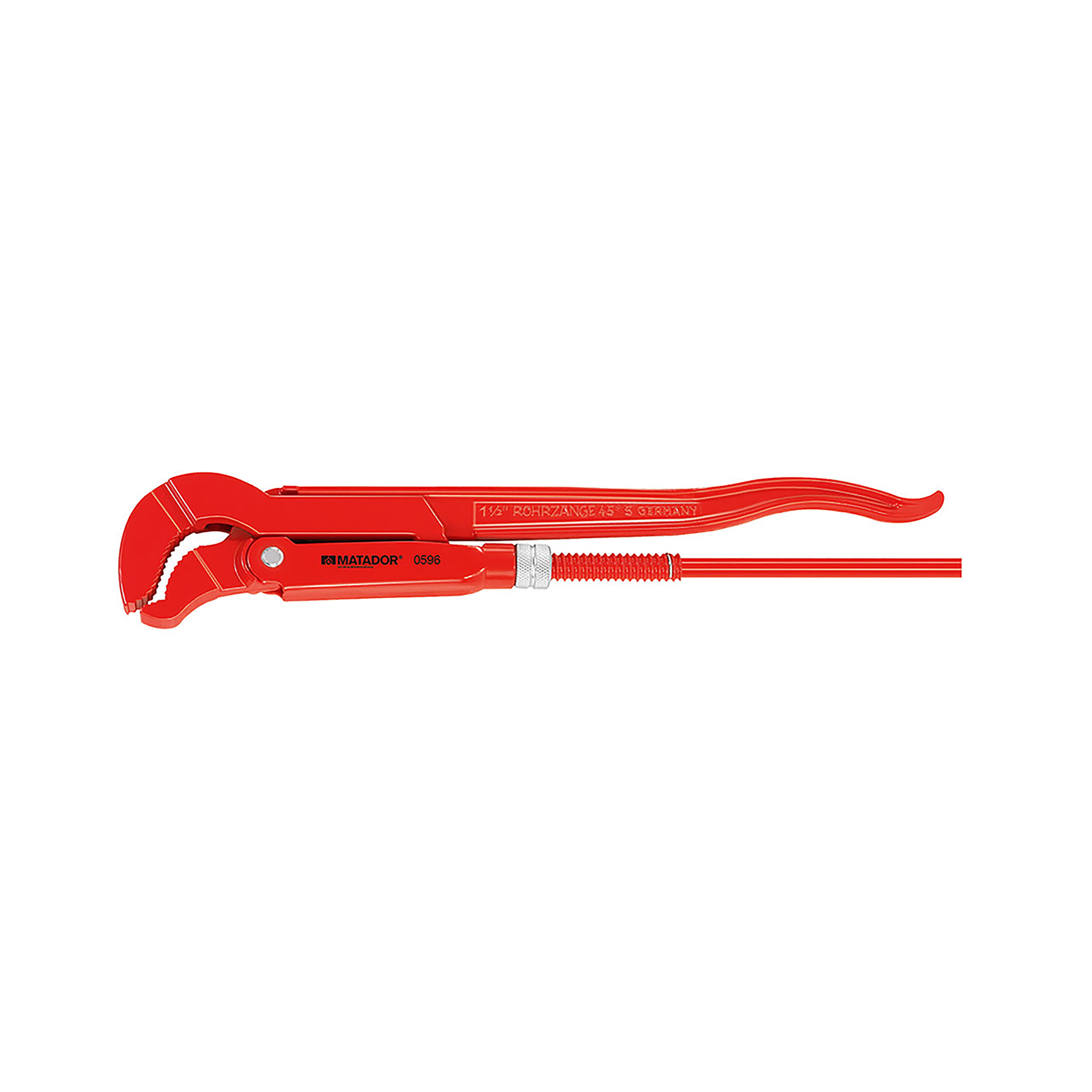 Corner pipe wrench, S-Maul, DIN 5234 C, 0-35 mm (1/2"), MATADOR item no.: 05960001