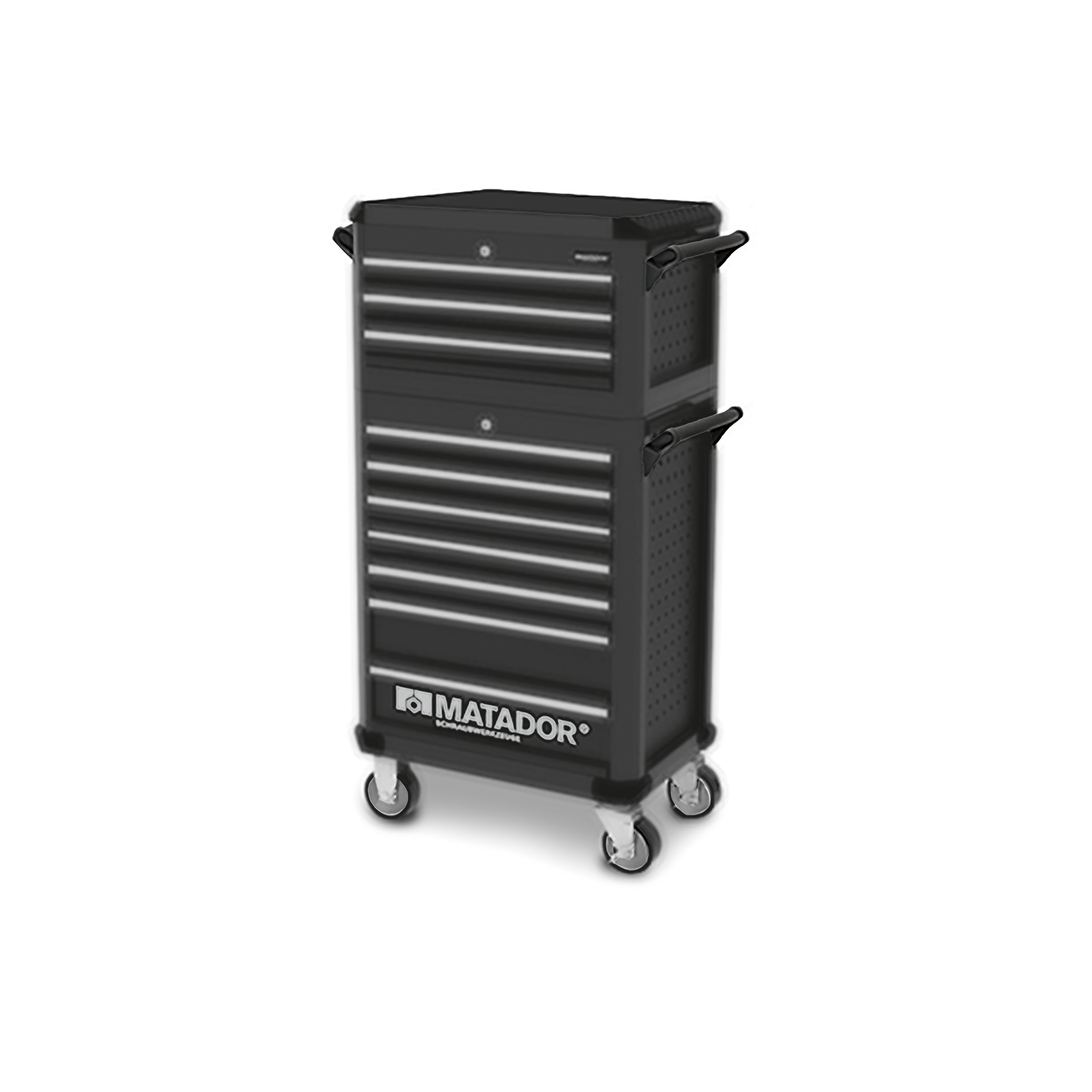 G21 Werkstattwagen Cooper 7 Schubladen - Rollwagen Mit Schloss In Schwarz/Rot