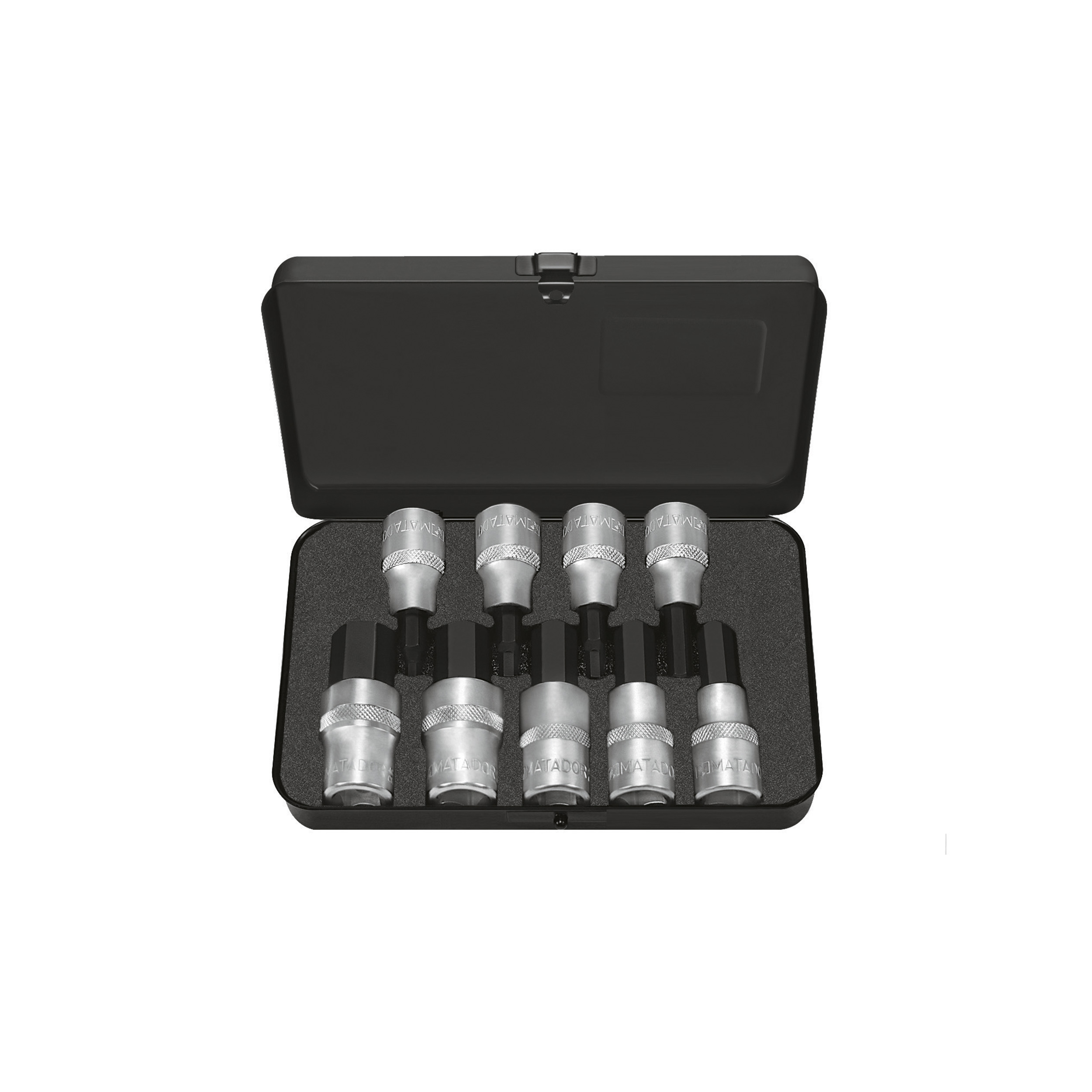 Screwdriver Bit Sockets Set (Hex), 12,5 mm (1/2"), 9 pcs, MATADOR 40789090