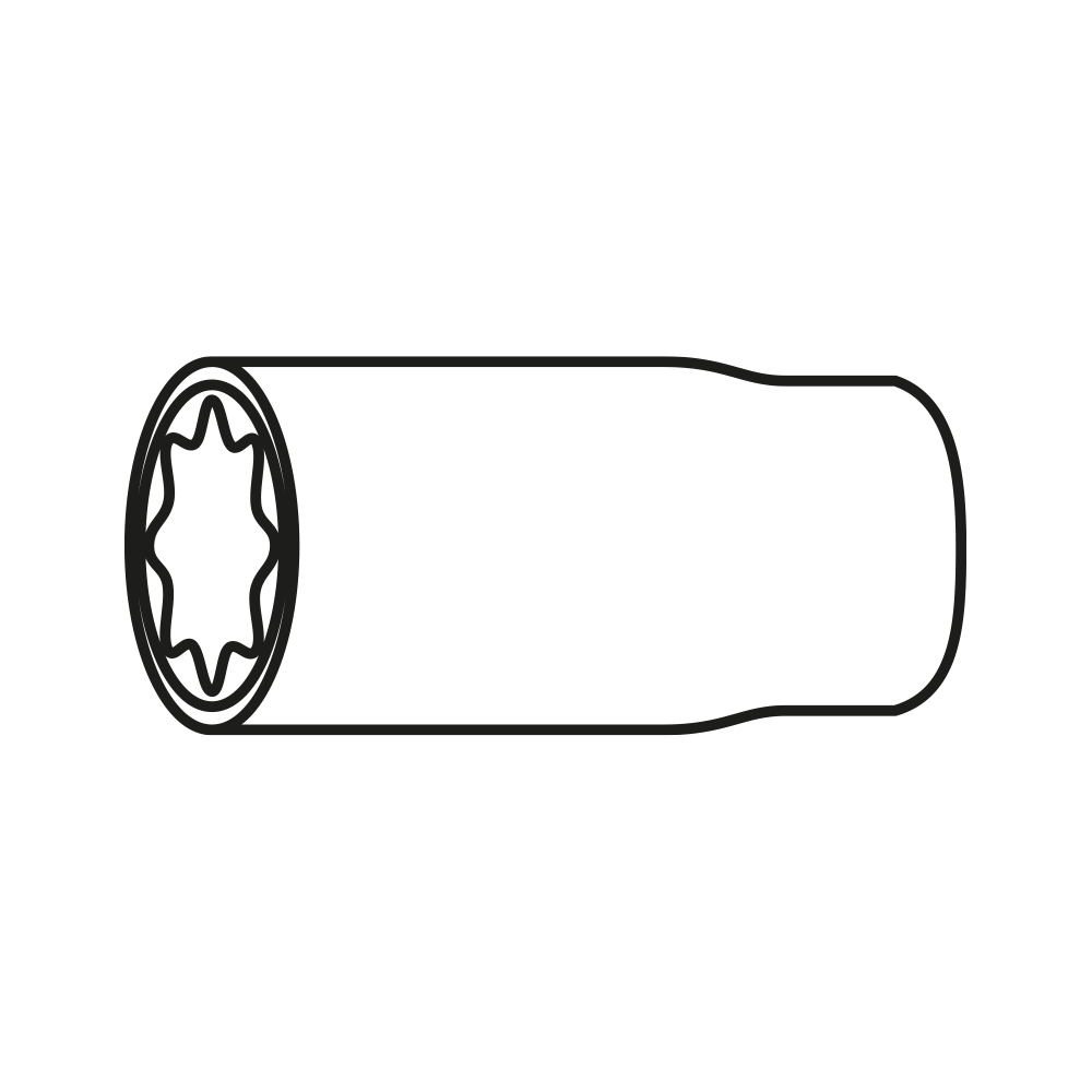 Steckschlüssel-Einsatz, 6-kt, isoliert, 12,5 mm (1/2"): 9 mm, MATADOR Art.-Code: 41750090