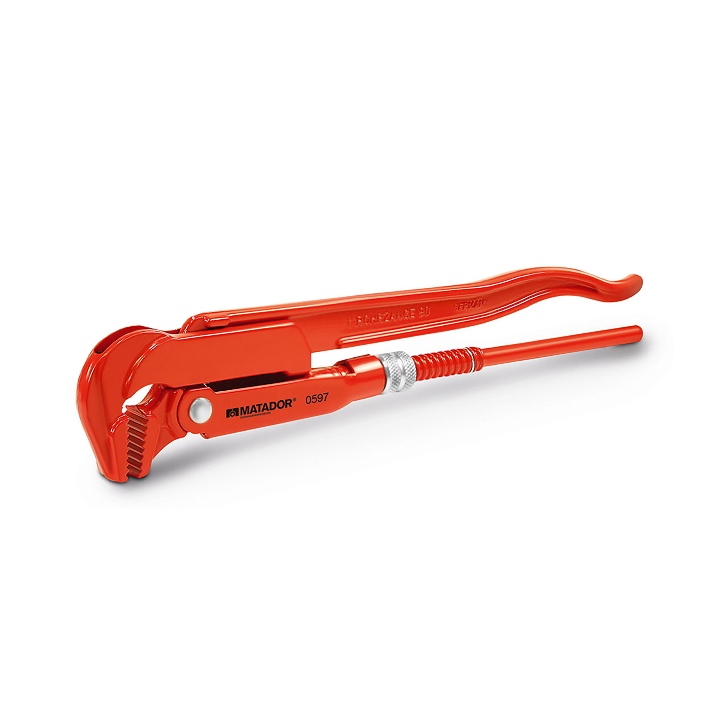 Pipe wrench 90°, DIN 5234, form A, 10-105 mm (3"), MATADOR item no.: 05970004