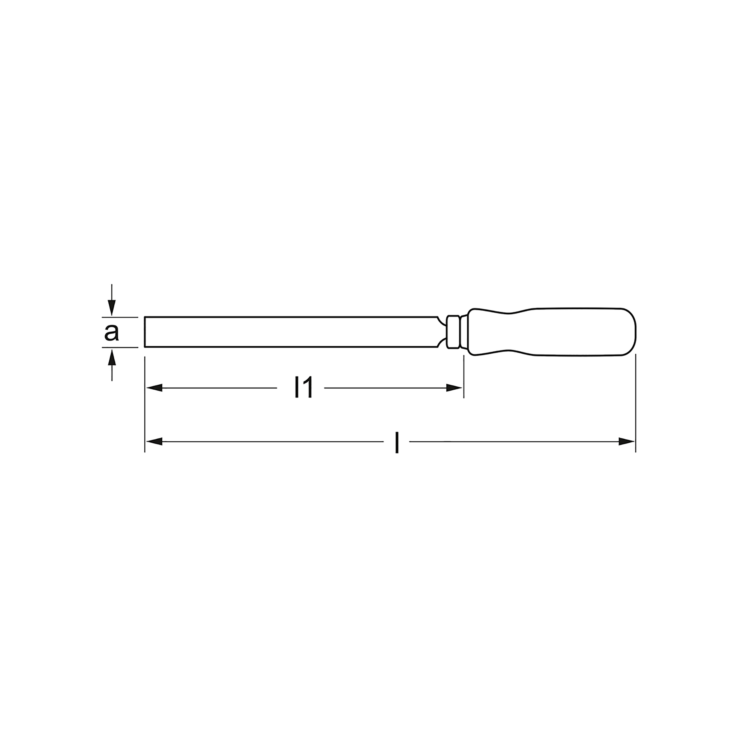 Flat scraper, DIN 8350, form A, 150 mm (6"), MATADOR item no.: 07900001