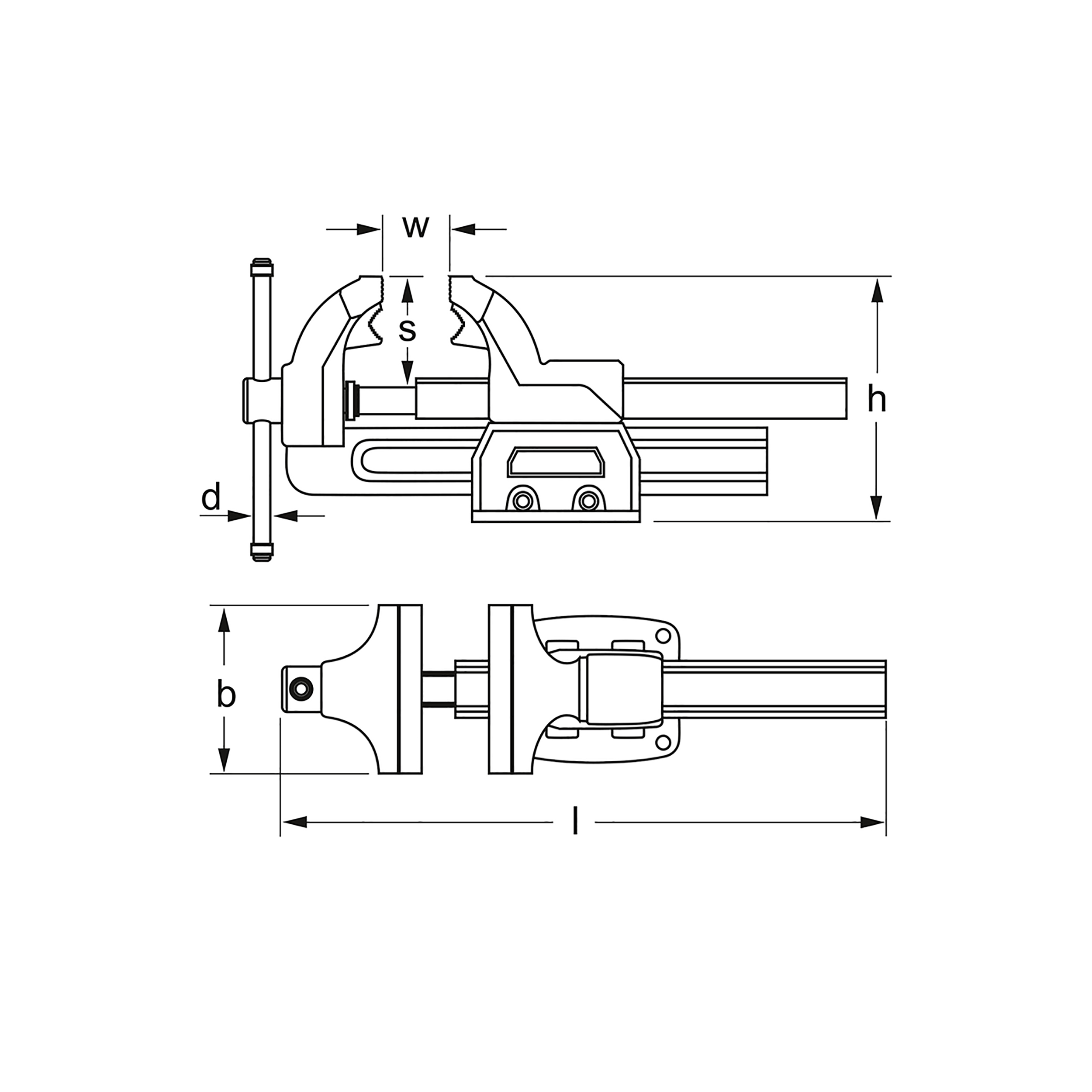 Parallel vice forged, 125 mm, MATADOR item no.: 08150002