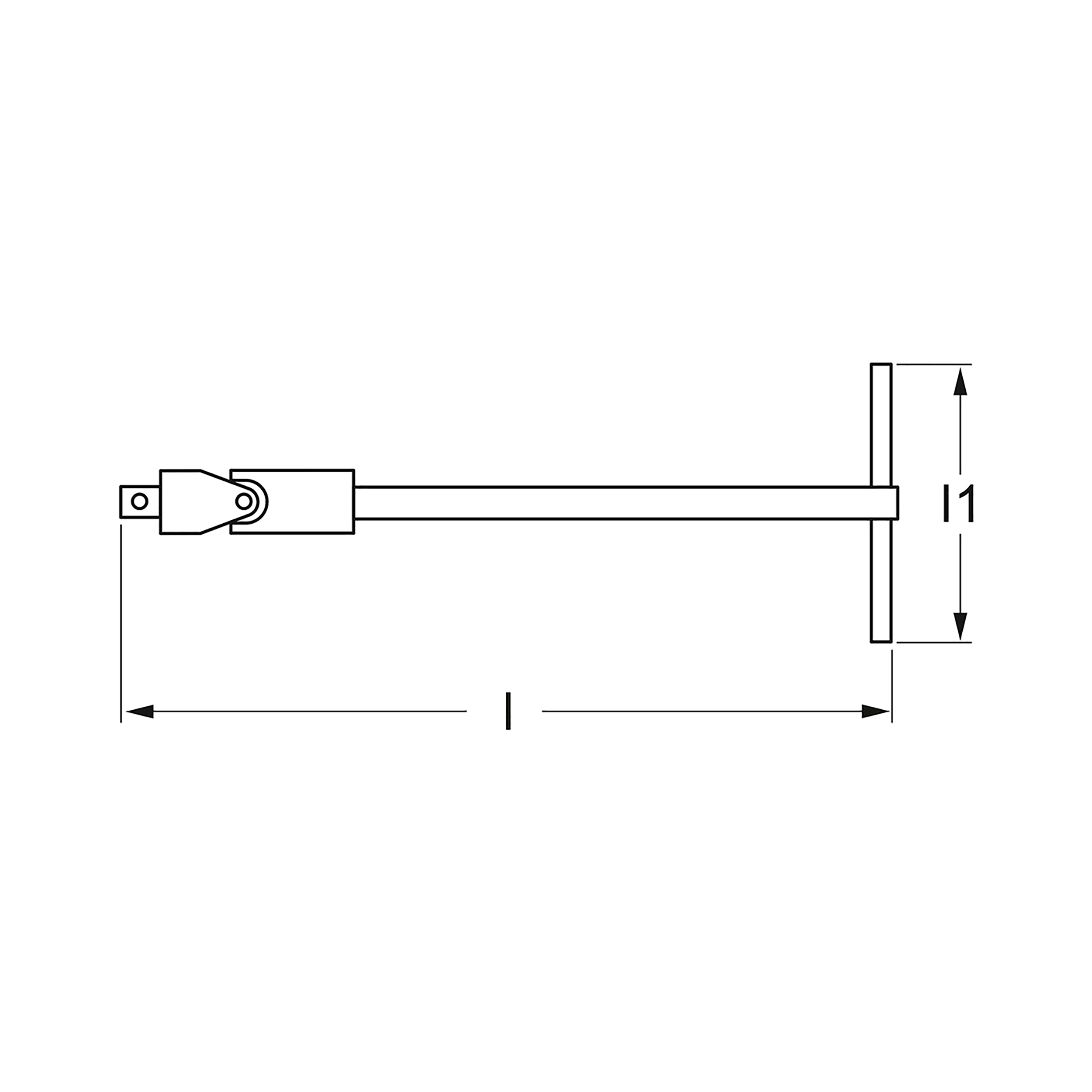 T-Griff-Verlängerung, 12,5 mm (1/2"): 500 mm, MATADOR Art.-Code: 40740001