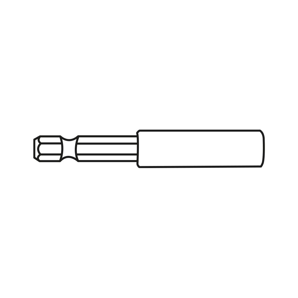 Bohrmaschinen-Halter für Bits, M 6,3 mm (1/4") x F 6,3 mm (1/4") , MATADOR Art.-Code: 70400001