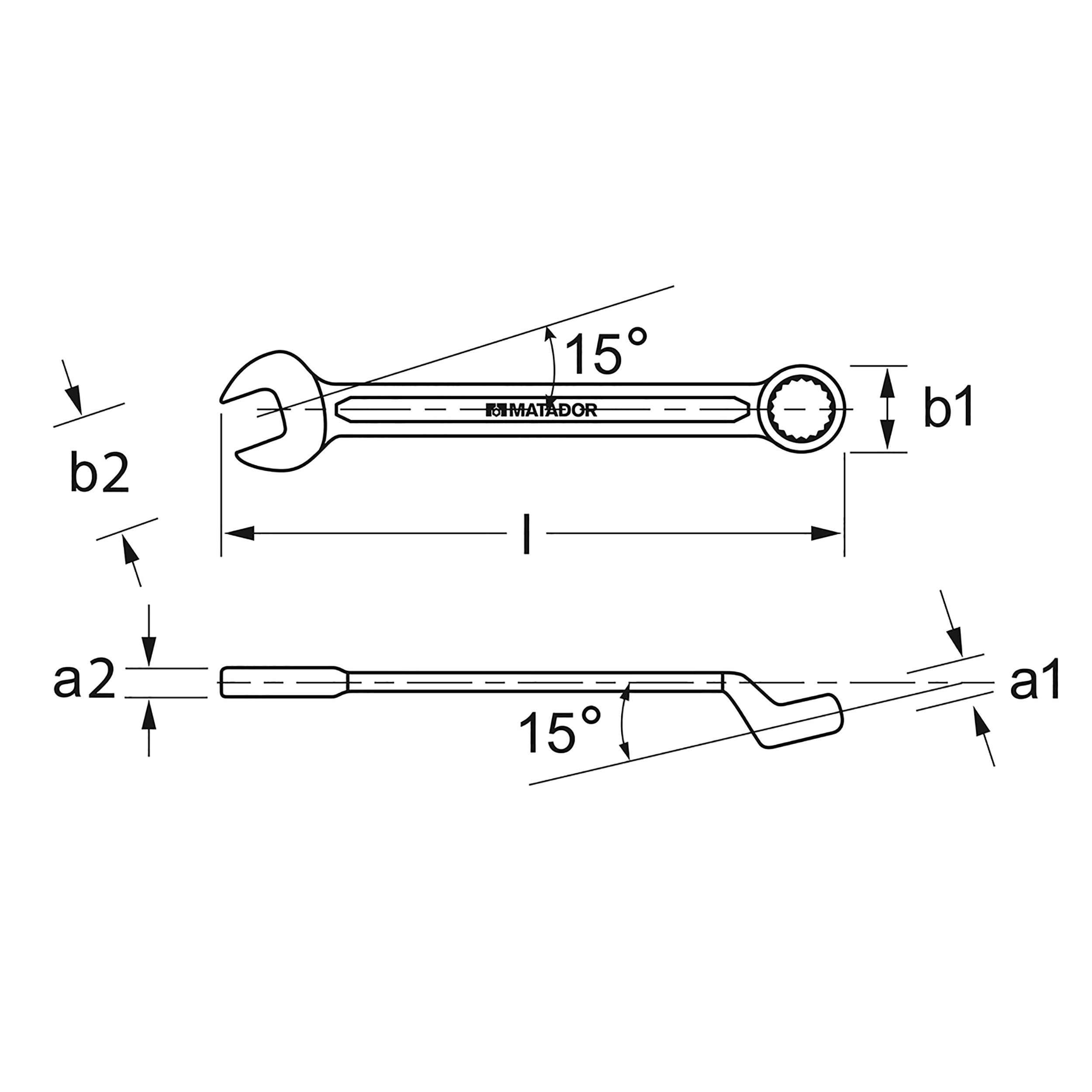 Ringmaulschlüssel, DIN 3113 B, 50 mm, MATADOR Art.-Code: 01900500