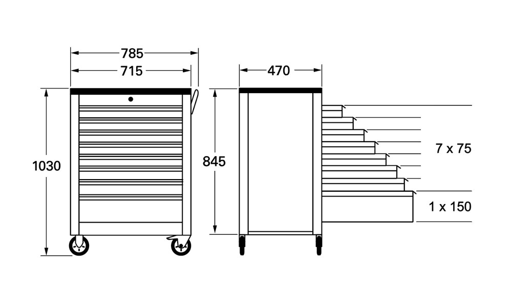 RATIO Workshop trolley Mercedes-Benz, 413-pcs.