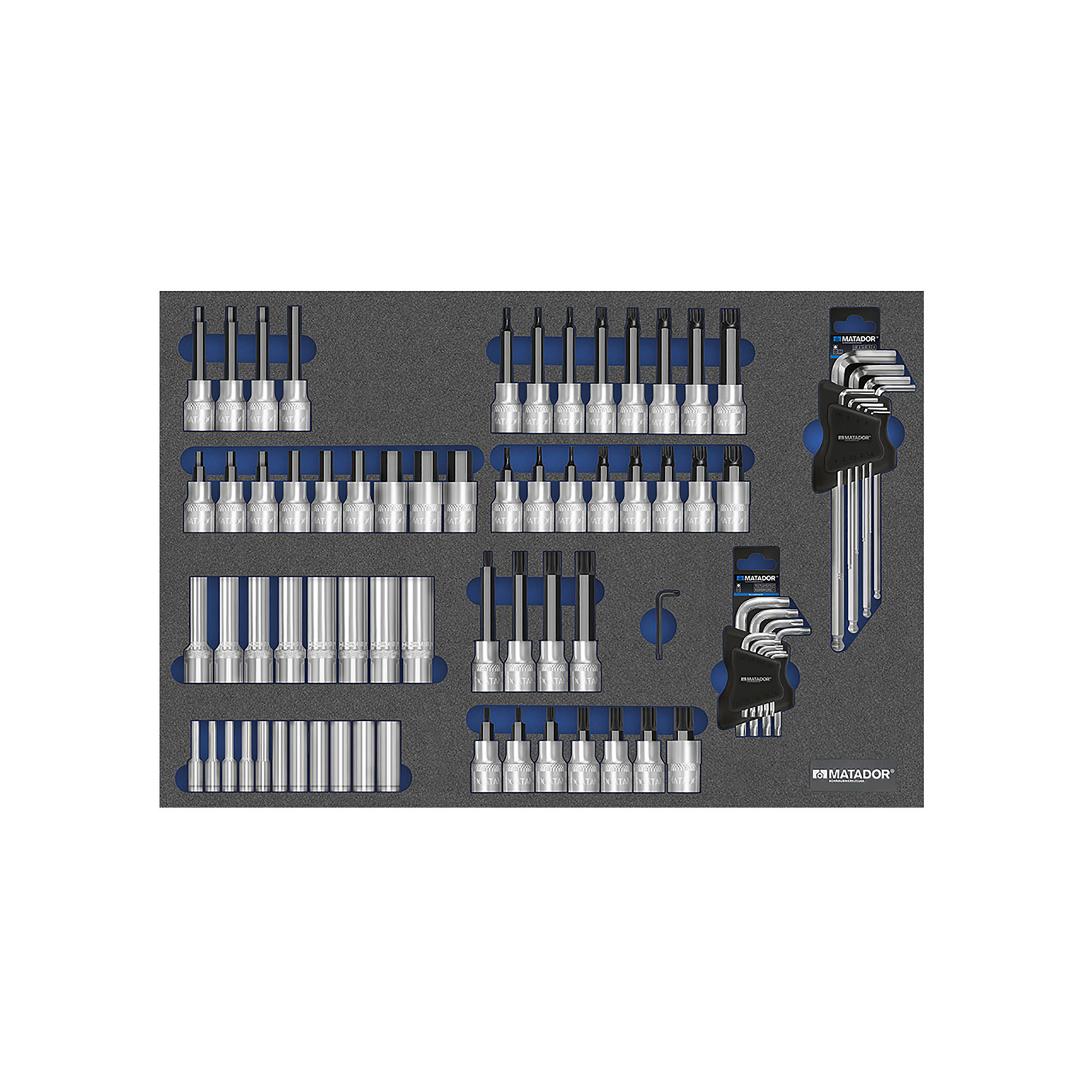 MTS Steckschlüssel-Satz, 78-tlg., 1/4-1/2" (3/3), MATADOR Art.-Code: 81641492