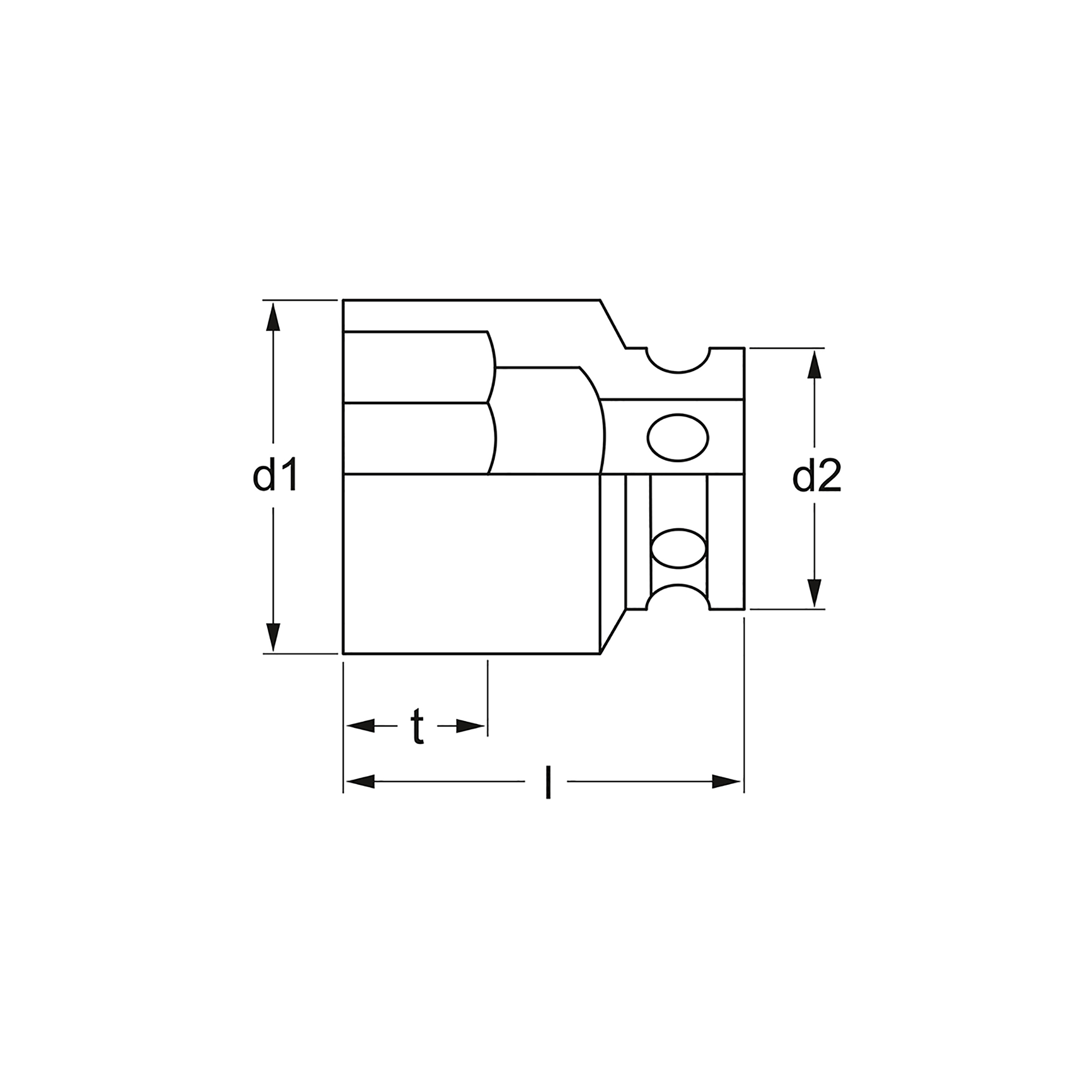 Kraft-Steckschlüssel-Einsatz 6-kt., 25 mm (1"): 32 mm, MATADOR Art.-Code: 76750320