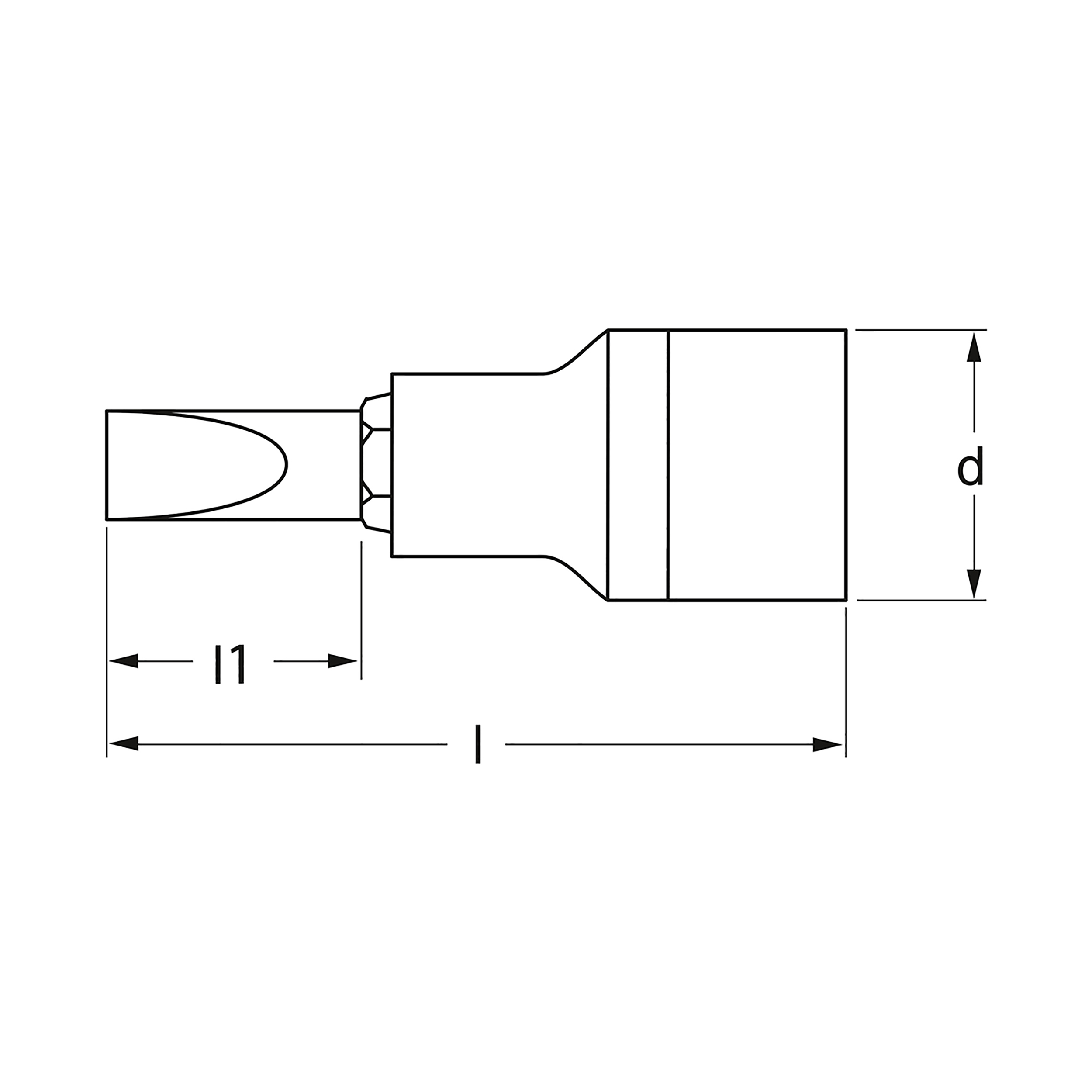 Schraubendreher-Einsatz, Schlitz, 6,3 mm (1/4"): 7 mm, MATADOR Art.-Code: 20760070