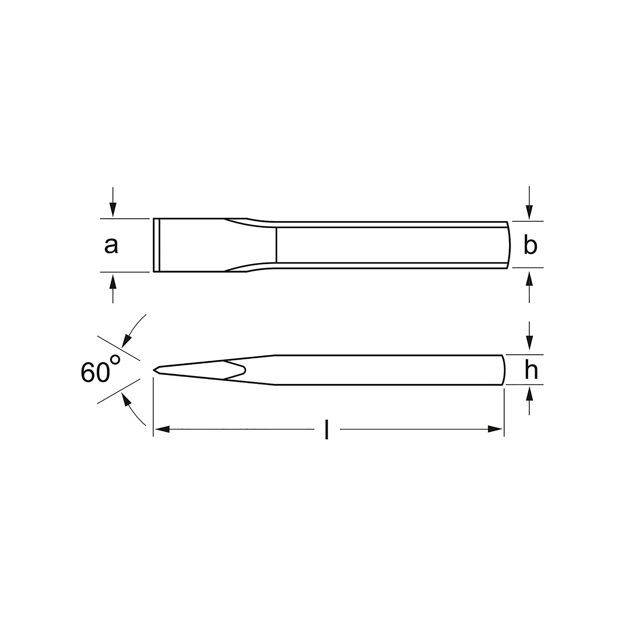 Flachmeißel, DIN 6453, Form A, 21x175 mm, MATADOR Art.-Code: 07140175
