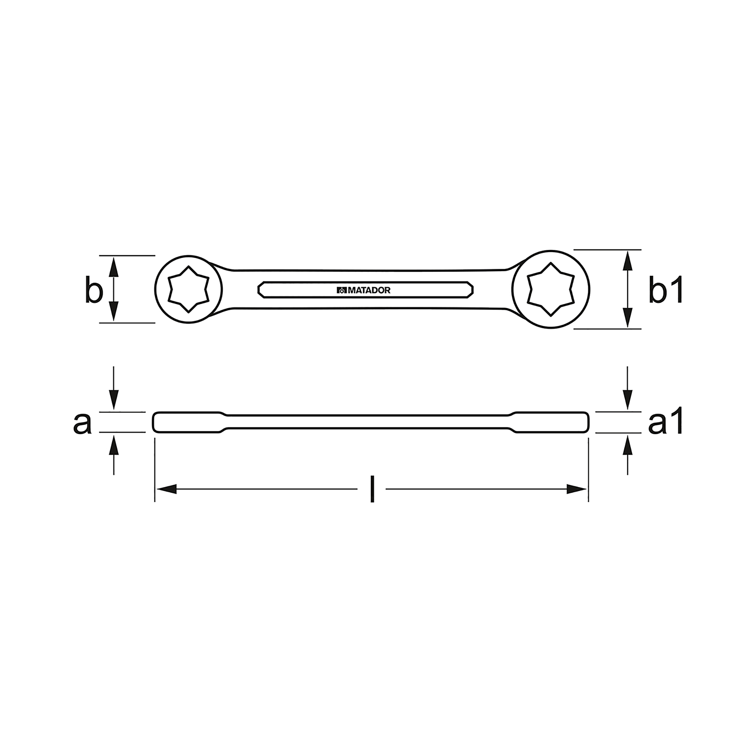 Double Ended Ring Spanners Set TORX®, MATADOR 02219080