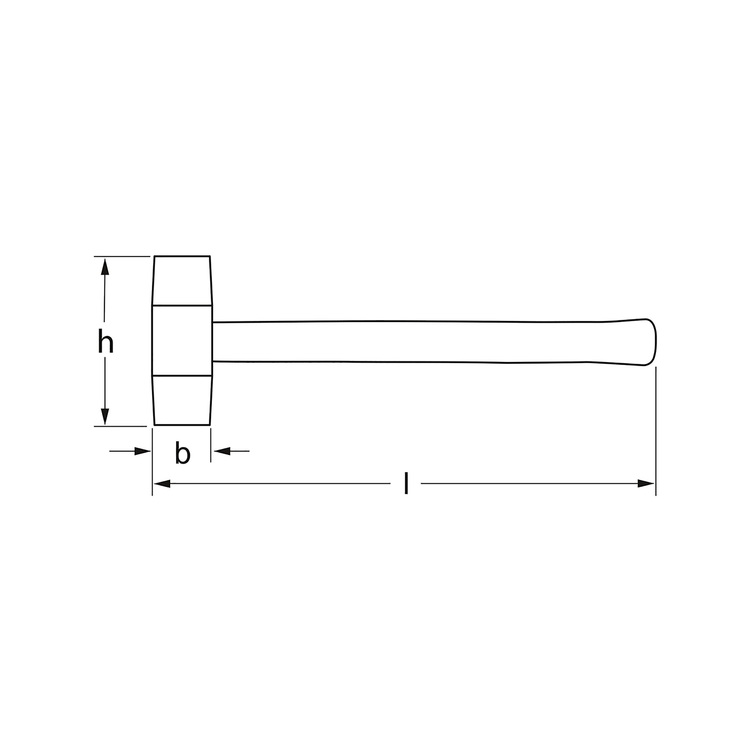 Driving and dent removal hammer, 350 g, 32 mm, MATADOR item no.: 07000003