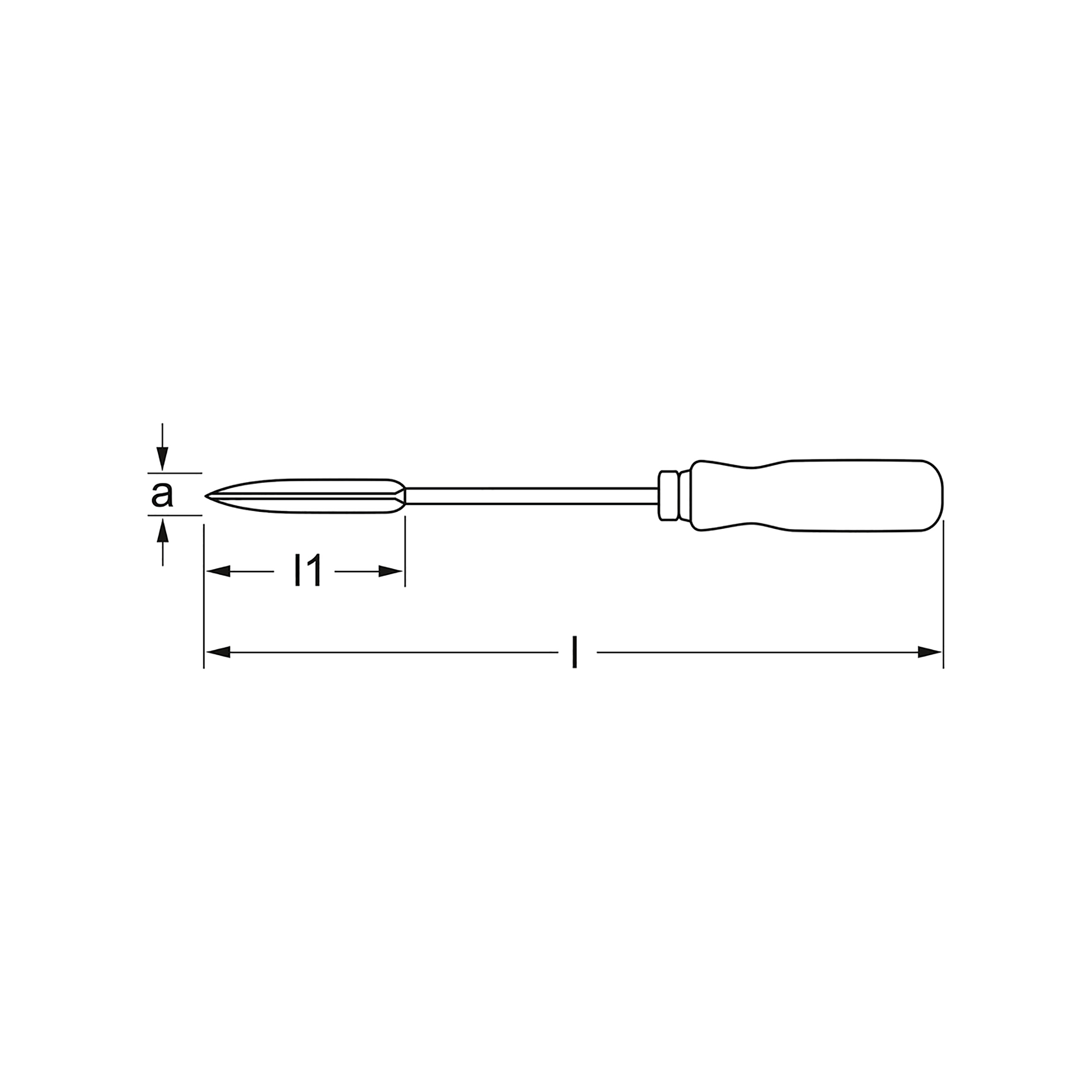 Dreikant-Löffelschaber, 150 mm (6"), MATADOR Art.-Code: 07890001