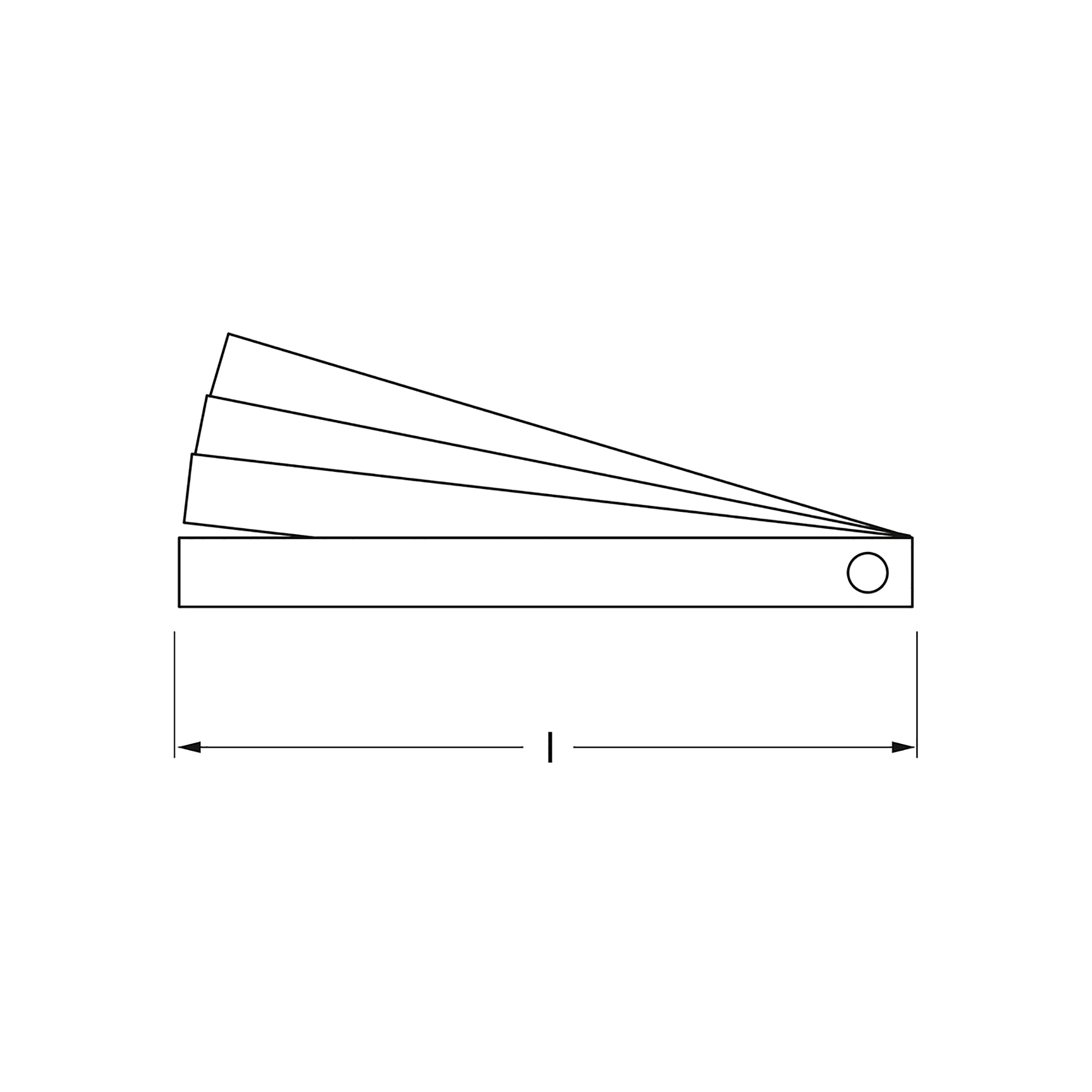 Fühlerlehren, 100 mm Blatt, 20-tlg., 0,05-1 mm, MATADOR Art.-Code: 07600003