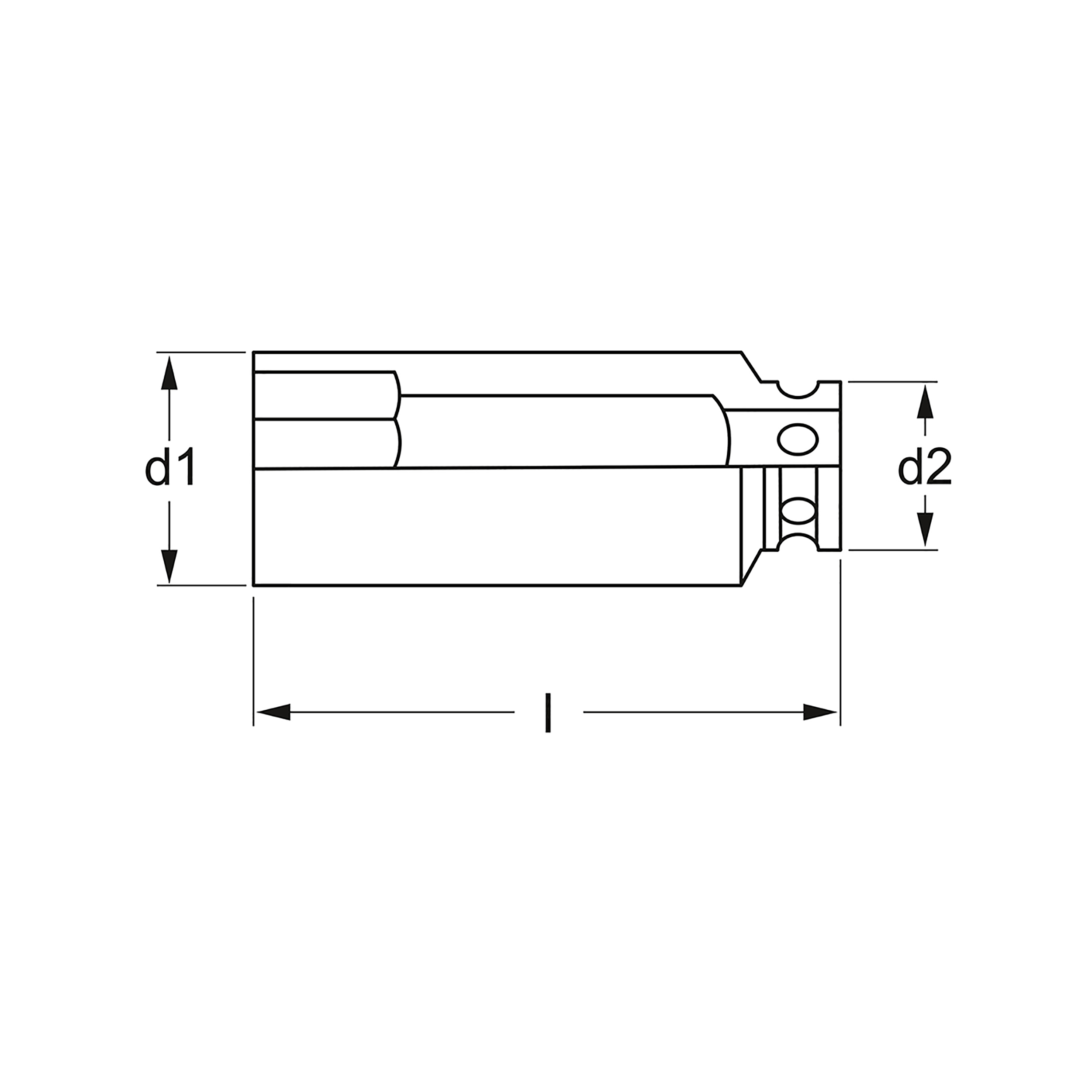 Steckschlüssel-Einsatz, 6-kt., lang, 12,5 mm (1/2"): 22 mm, MATADOR Art.-Code: 40810220