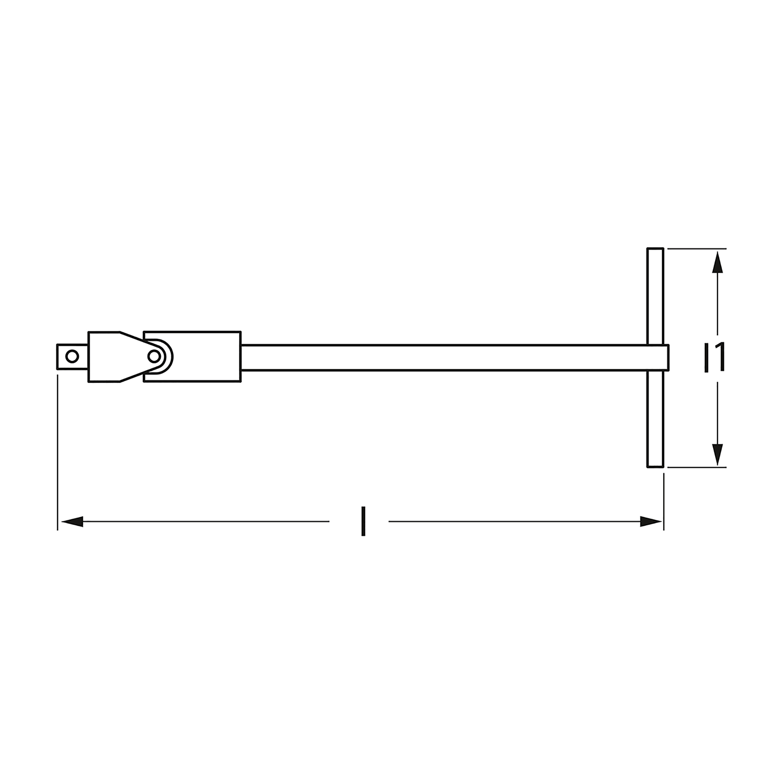 T-Griff-Verlängerung, 10 mm (3/8"): 500 mm, MATADOR Art.-Code: 30740001