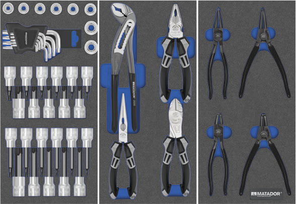 Schraubendreher-Einsätze 81644092 / Zangen-Satz 81641500 / Sicherungsringzangen-Satz 81641504